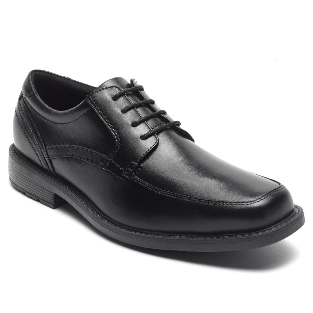 Rockport Mens Sherwood Apron Toe - Oxfords Black - ANO947305